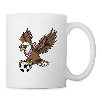Cool USA Soccer Eagle Lunettes de soleil Vintage Patriotic - Mug blanc - blanc - Droite