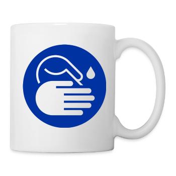 Hände waschen Icon - Tasse - Weiß - Rechts