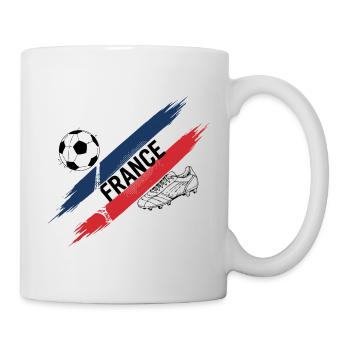 Frankreich Fußball Frankreich Fußball-Fantrikot - Tasse - Weiß - Rechts