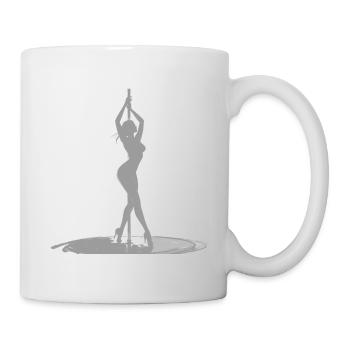 Pole Dance Silhouette Frau in High Heels Design - Tasse - Weiß - Rechts