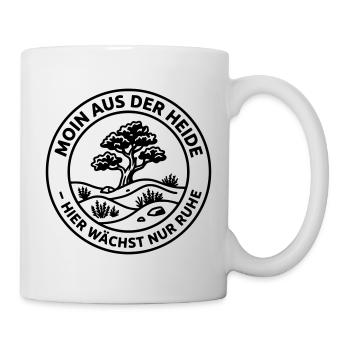 Moin aus der Heide  - Tasse - Weiß - Rechts