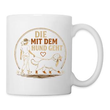 Berner Sennenhund Spruch Hundehalterin Humor - Tasse - Weiß - Rechts