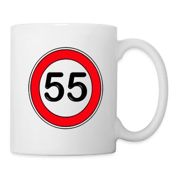 55th Years, Birthday, Retro Sign - Mug - white - Right