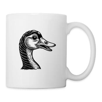 Lustige Gans - Tasse - Weiß - Rechts