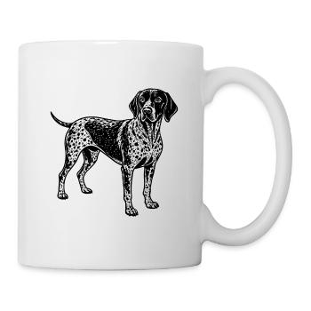 Deutscher Kurzhaar-Pointer - Tasse - Weiß - Rechts