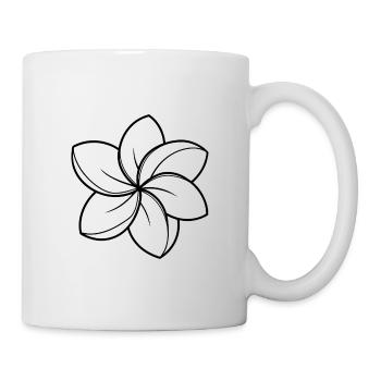 Frangipani-Blüte - Tasse - Weiß - Rechts
