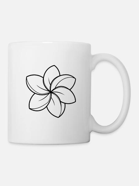 Frangipani-Blüte - Tasse - Weiß
