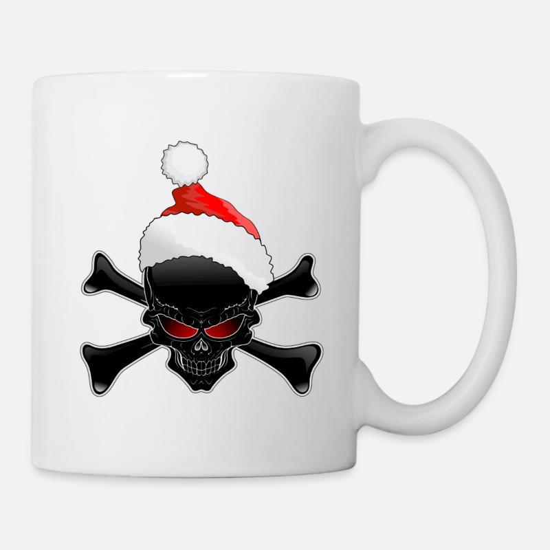 Evil Santa Skull Dark Christmas - Mug - white