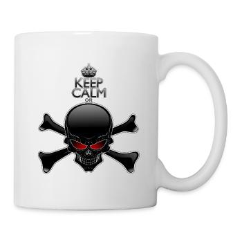 Keep Calm Or Die Black Skull - Mug - white - Right