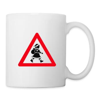 Weihnachtsfrau crossing - Tasse - Weiß - Rechts