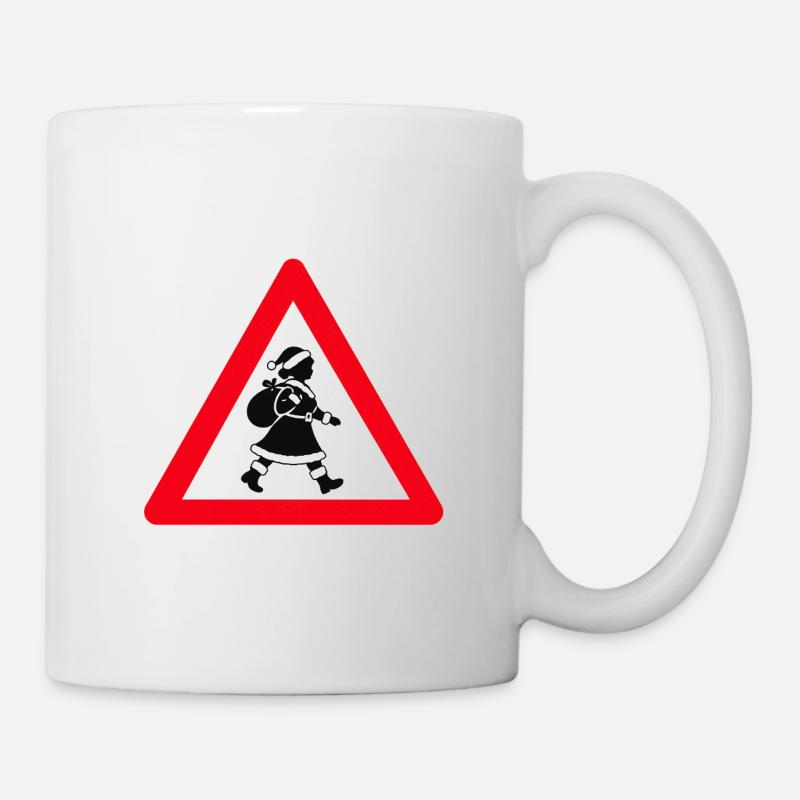 Weihnachtsfrau crossing . KI generiert - Tasse - Weiß