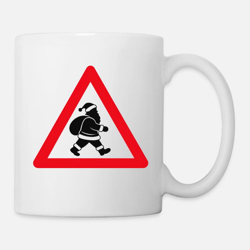 Weihnachtsmann crossing . KI generiert - Tasse - Weiß
