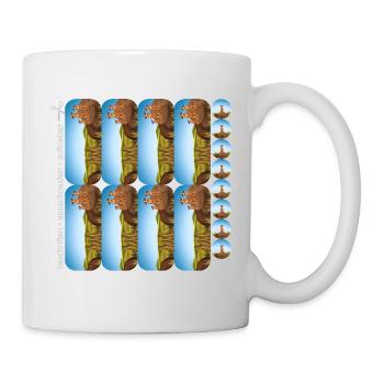 Schulaufkleber Set - Erdmännchen - 16 DIY Sticker. - Tasse - Weiß - Rechts