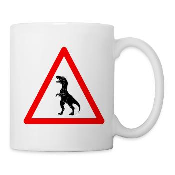 Hüte dich vor Tyrannosaurus Rex voraus - Tasse - Weiß - Rechts