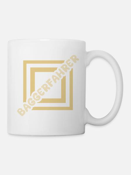 Baggerfahrer - Tasse - Weiß