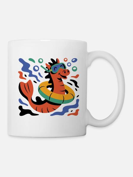 Cooles Seepferd - Tasse - Weiß