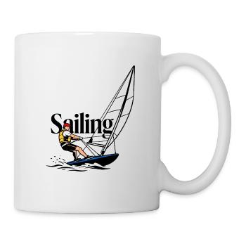 sailing sailor - Mug - white - Right