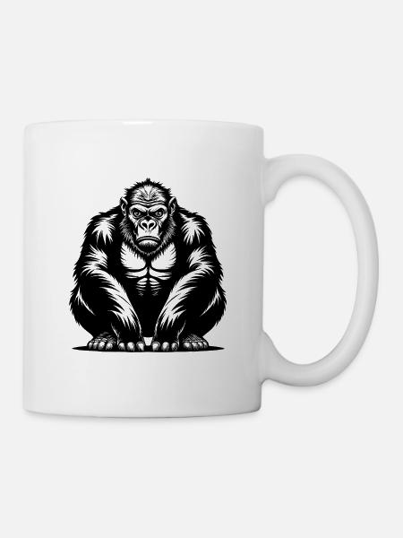 Gorilla - Tasse - Weiß