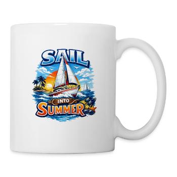 Embarquez dans l’aventure nautique tropicale estivale - Mug blanc - blanc - Droite
