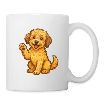 Doodle Goldendoodle - Cuddly Dog Puppy - Mug - white - Right
