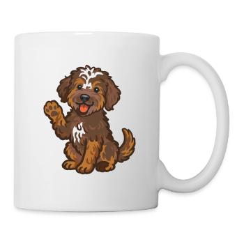 Doodle Brown-Tri - Chiot câlin - Mug blanc - blanc - Droite