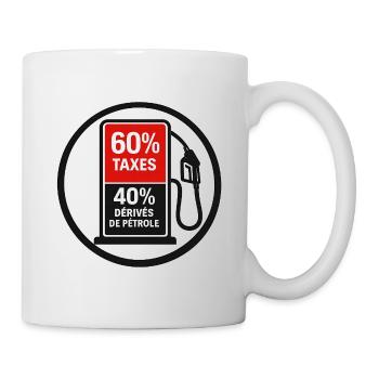 60% de taxes - Mug blanc - blanc - Droite