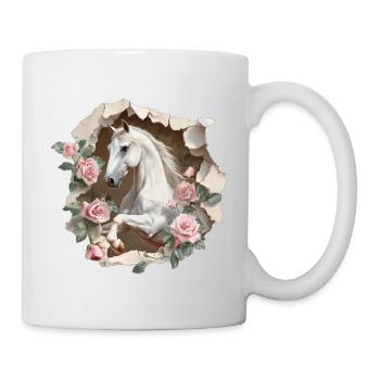 Pferd - Tasse - Weiß - Rechts