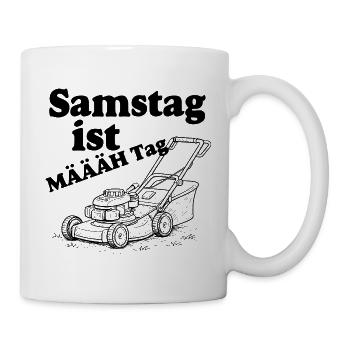 Samstag ist Määäh Tag - Tasse - Weiß - Rechts