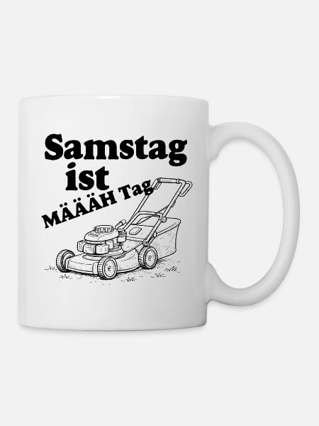 Samstag ist Määäh Tag - Tasse - Weiß