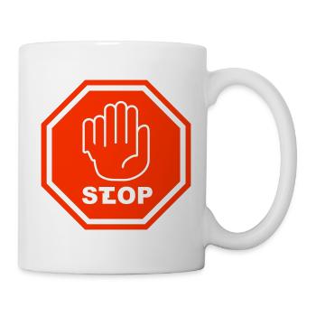 Stopp Slop - Tasse - Weiß - Rechts
