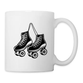 Hängende Rollschuhe - Tasse - Weiß - Rechts