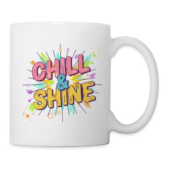 Limited Edition - CHILL & SHINE Flowers - Mug blanc - blanc - Droite