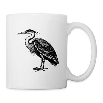 Großer Blaureiher - Tasse - Weiß - Rechts
