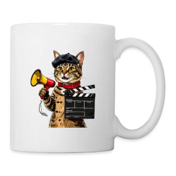 Cinema Cat Director: Film Cat with Megaphone - Mug - white - Right
