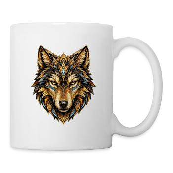 Mosaïque du Loup d’Or - Mug blanc - blanc - Droite