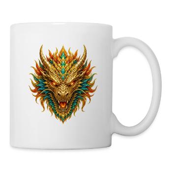 Golden Dragon Head Blaze - Mug - white - Right