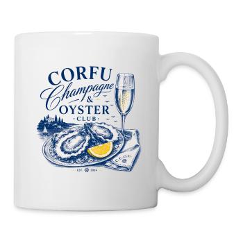Corfu Champ*gne & Oyster Club Logo - Mug - white - Right