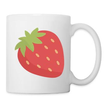 Erdbeer-Pop-Art-Charme - Tasse - Weiß - Rechts