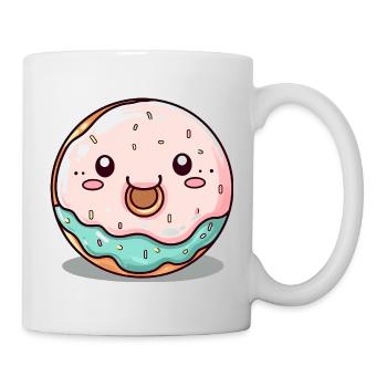 Cute donut with face - Mug - white - Right