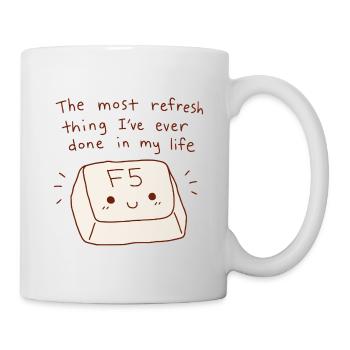 Le jeu de mots technique F5 Key Refresh Thing Most Refresh - Mug blanc - blanc - Droite