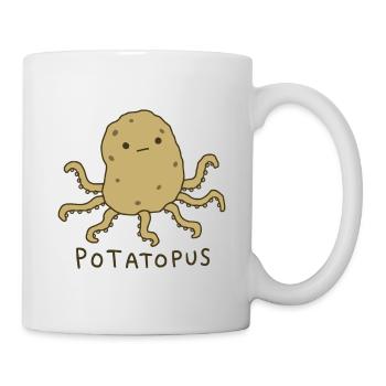 Potatopus: Süßer Kartoffel-Oktopus - Tasse - Weiß - Rechts