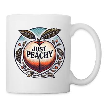 Just Peachy Retro Peach Tee - Mug - white - Right