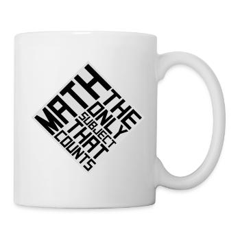 Les mathématiques La seule matière qui compte Nerd Mathe Logo - Mug blanc - blanc - Droite