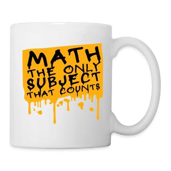 Les mathématiques La seule matière qui compte Nerd Mathe Logo - Mug blanc - blanc - Droite