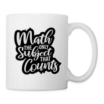 Les mathématiques La seule matière qui compte Nerd Mathe Logo - Mug blanc - blanc - Droite