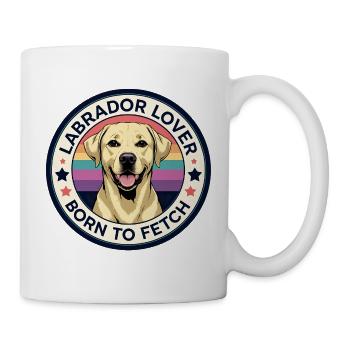 Labrador-Liebhaber, geboren zum Apportieren - Tasse - Weiß - Rechts