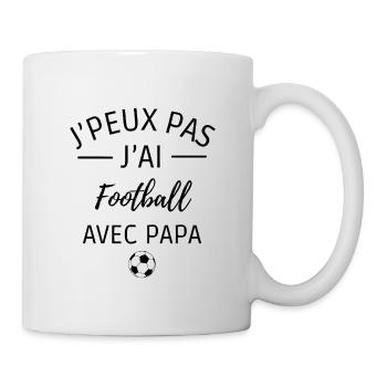 I can't I have football with daddy - Mug - white - Right