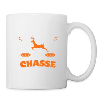 je peux pas j'ai chasse - Mug blanc - blanc - Droite