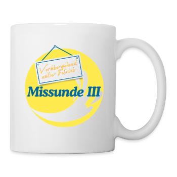 Missunde III – vorübergehend außer Betrieb, gelb - Tasse - Weiß - Rechts