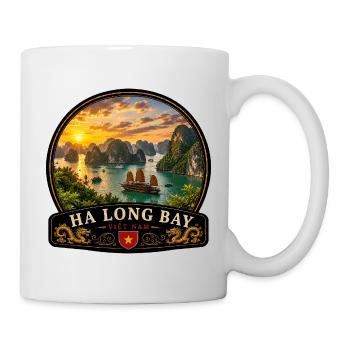 Ha Long Bucht Vietnam Natur Urlaub Erlebnis Wander - Tasse - Weiß - Rechts